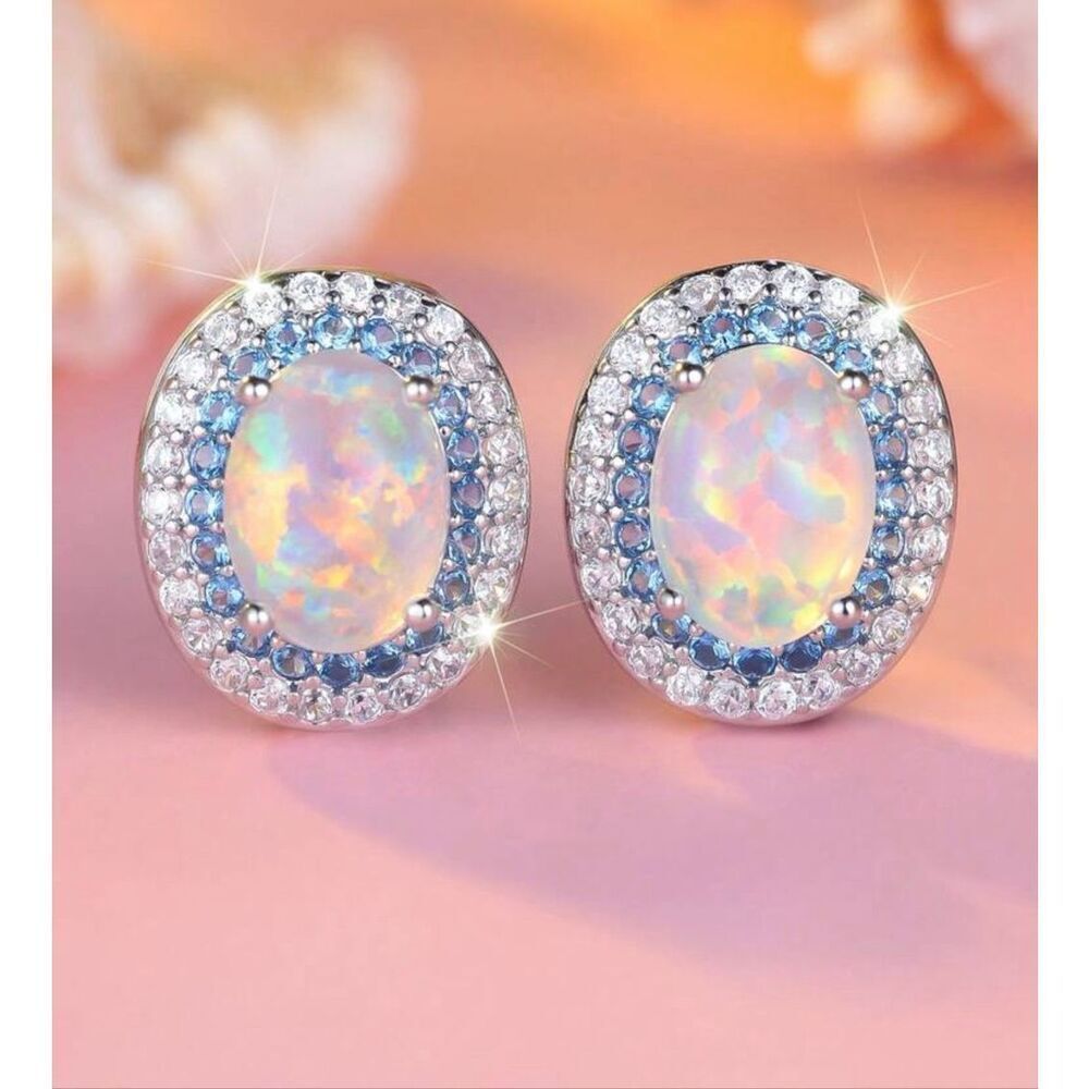 Opal Stud Earrings